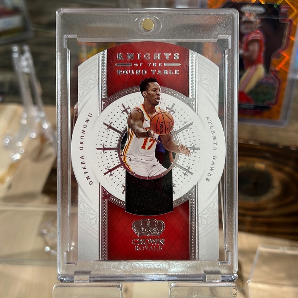 Encased Onyeka okongwu round table crown royale patch rookie Atlanta hawks